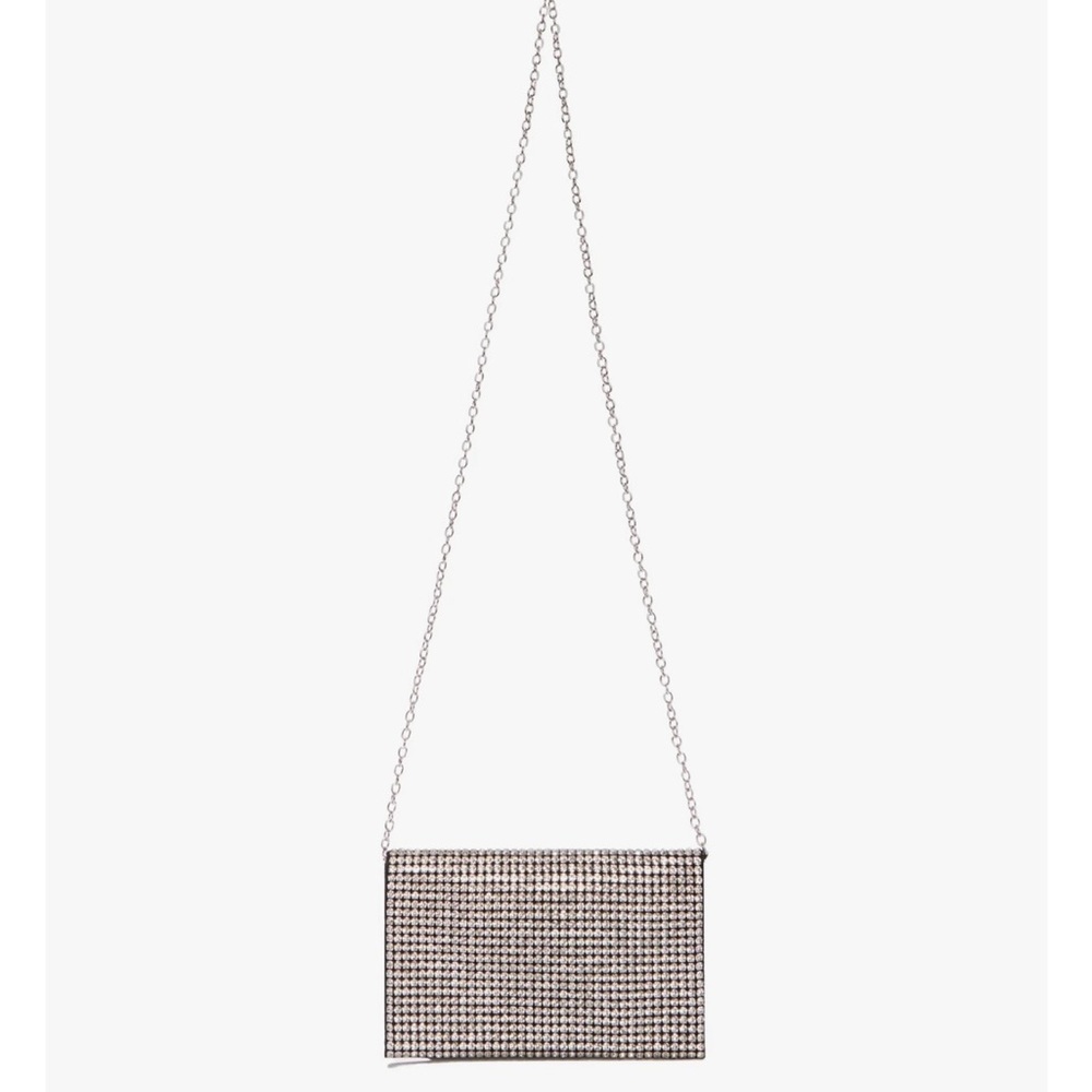 NEW, Amber Sceats, Stella Crystal Bag, Cubic Zirconia and Black Satin